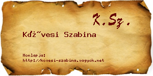 Kövesi Szabina névjegykártya